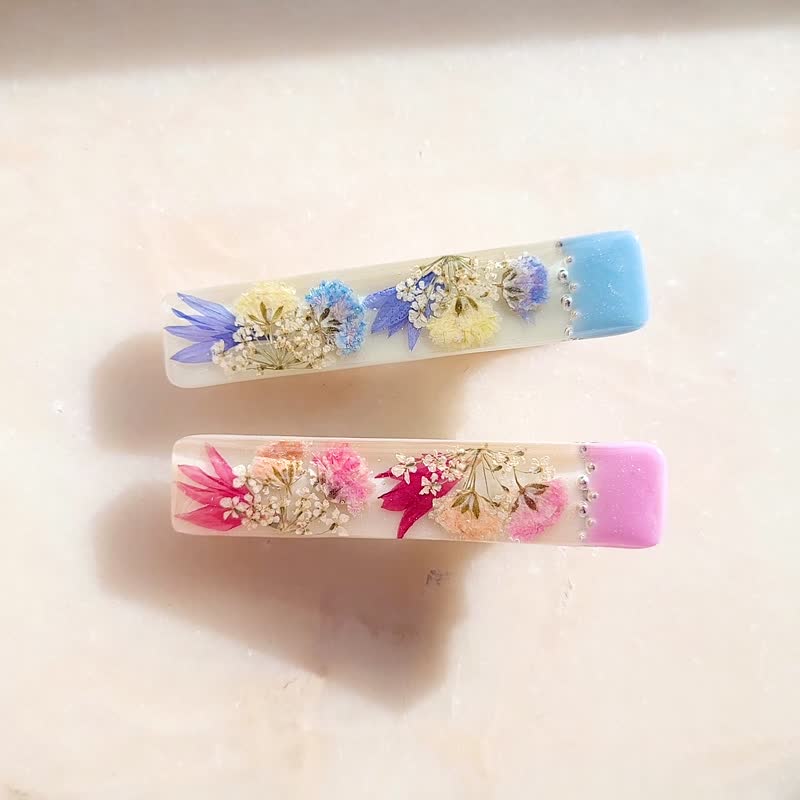 清新花瓣乾燥花髮夾 - 髮夾/髮圈 - 植物．花 多色