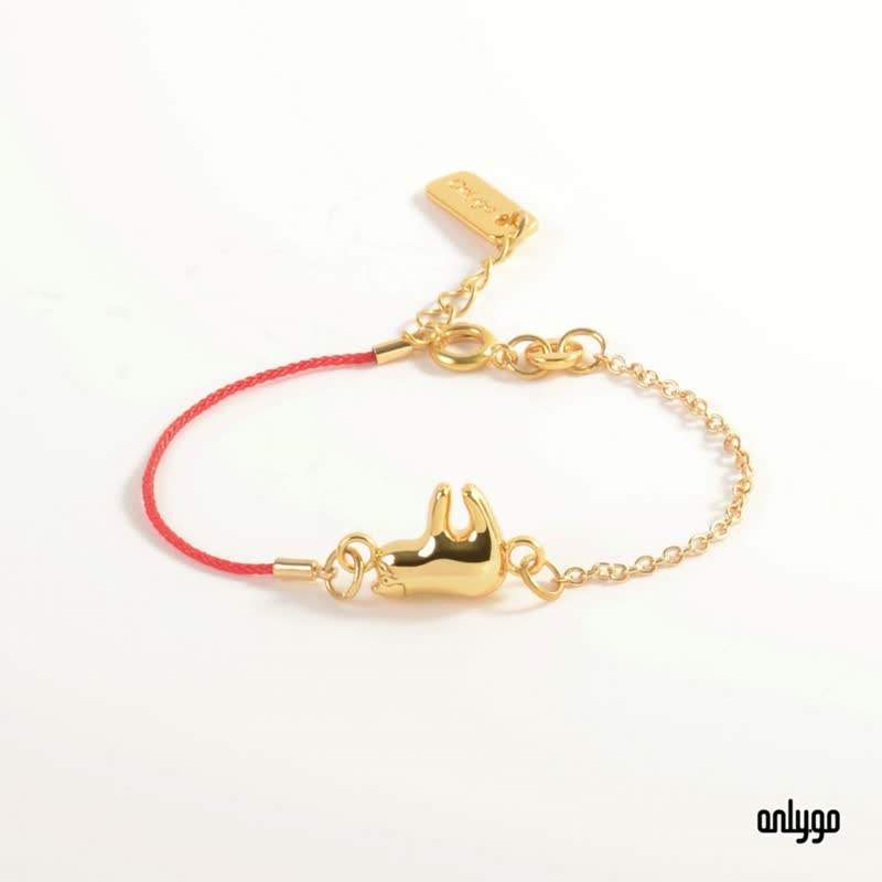 Lucky Bracelet 動物系列幸運手鍊 / 二趾樹懶 - 手鍊/手環 - 其他金屬 金色