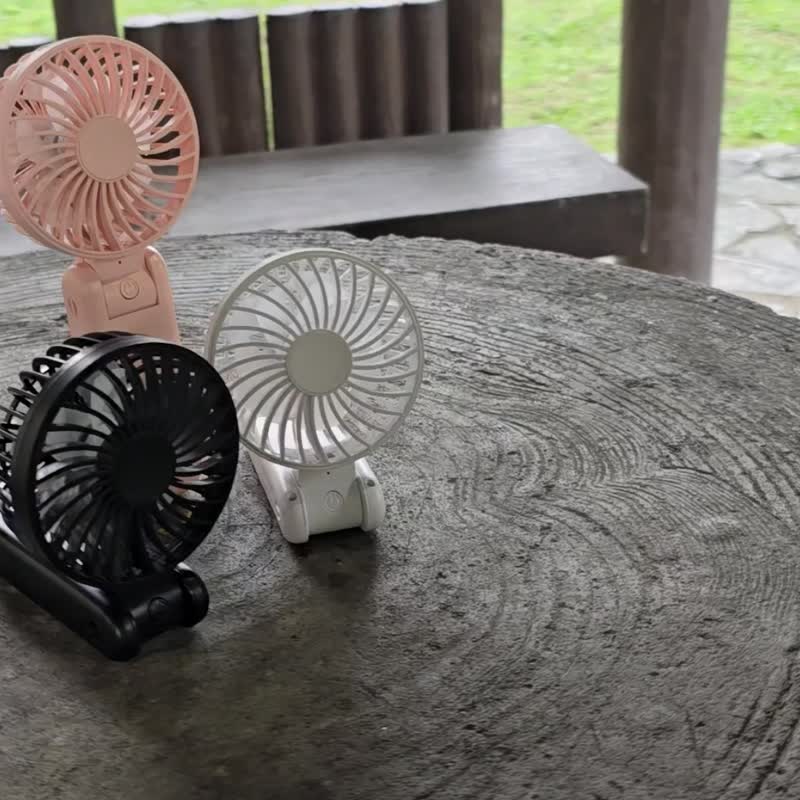 Meet Mind USB充電可折疊/掛扣雙扇葉涼風扇 - 電風扇 - 其他材質 