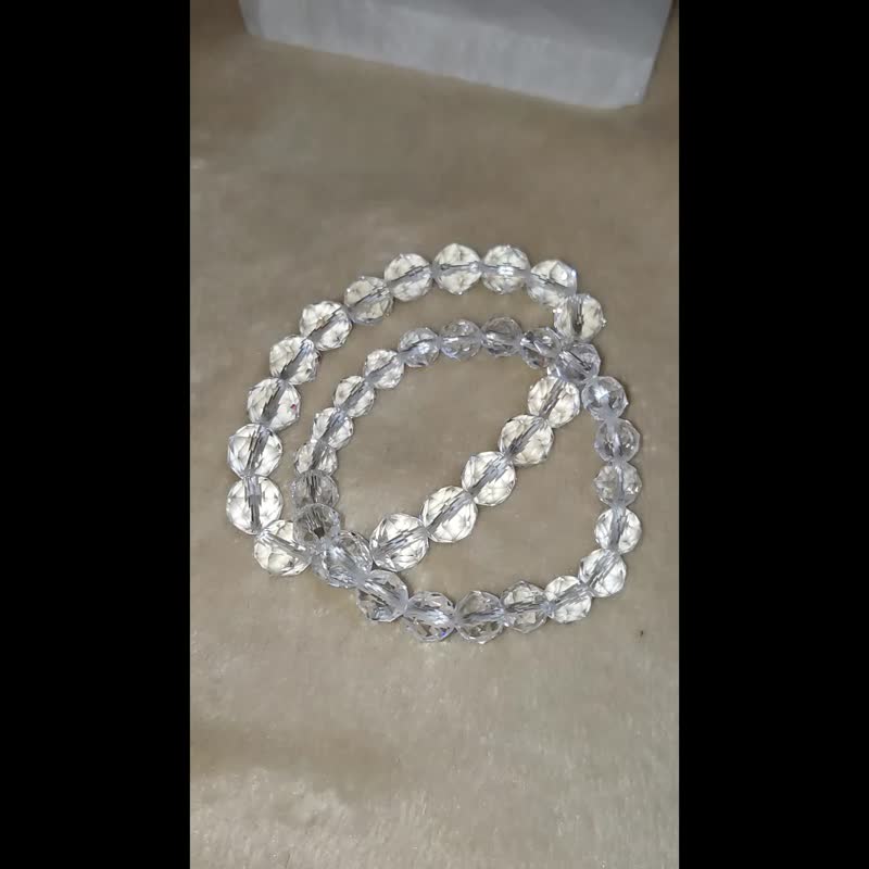 【訂製品】—Starcut 系列—  白水晶 Rock Quartz 手串 手鍊 天 - 手鍊/手環 - 水晶 