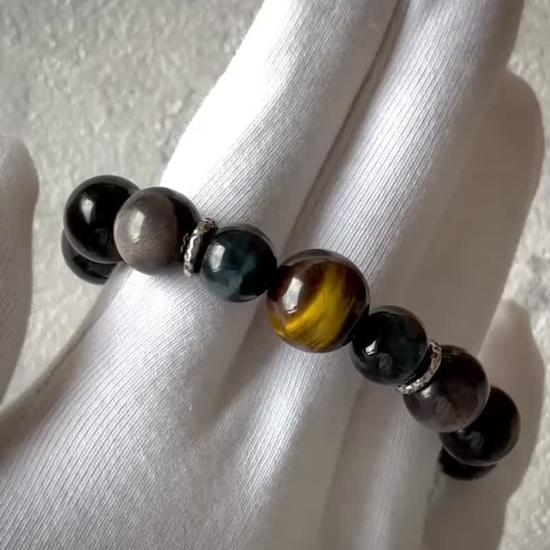 Yellow Tiger Eye | Blue Tiger Eye | Gold Stone| Silver Stone| Evil-avoiding artifact - สร้อยข้อมือ - เครื่องเพชรพลอย สีใส