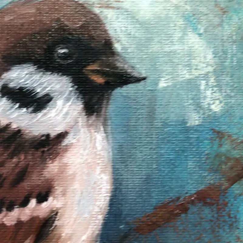 オリジナル油絵鳥の絵装飾部屋 - ショップ ArtLolitaRos ポスター・絵