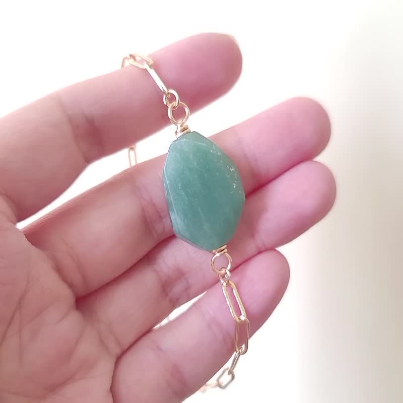 綠東陵手鍊 天然水晶手鍊 礦石手環 - 手鍊/手環 - 寶石 綠色