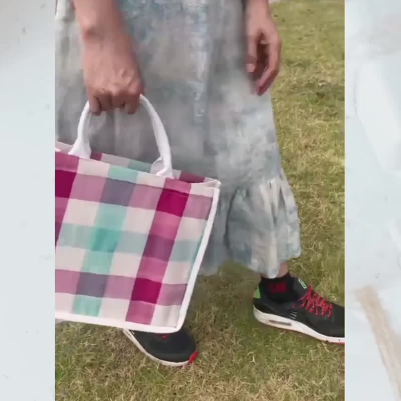 Multi - Colored, Multi- Purpose Fabric Tote Bag - 手提包/手提袋 - 棉．麻 粉紅色