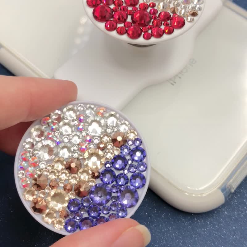 【DIY Material Pack】Mobile phone airbag holder full of diamonds (metal series) | Two-color selection (including teaching - Metalsmithing/Accessories - Other Materials Multicolor