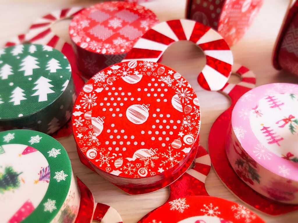 クリスマスシリーズ紙テープ
クリスマスギフト
ラッピングアイデア
マスキングテープ