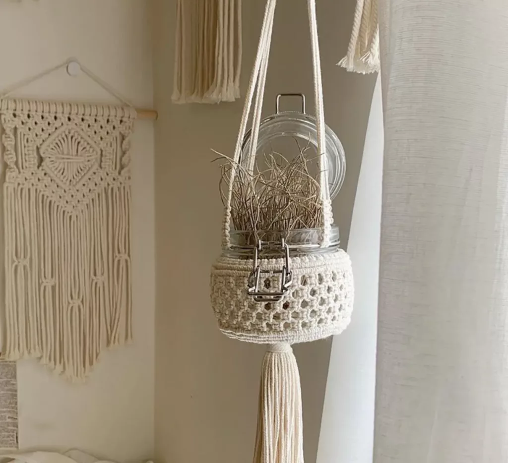 波希米亞風格 Macrame 法式編織植物吊飾（按上圖訂購）