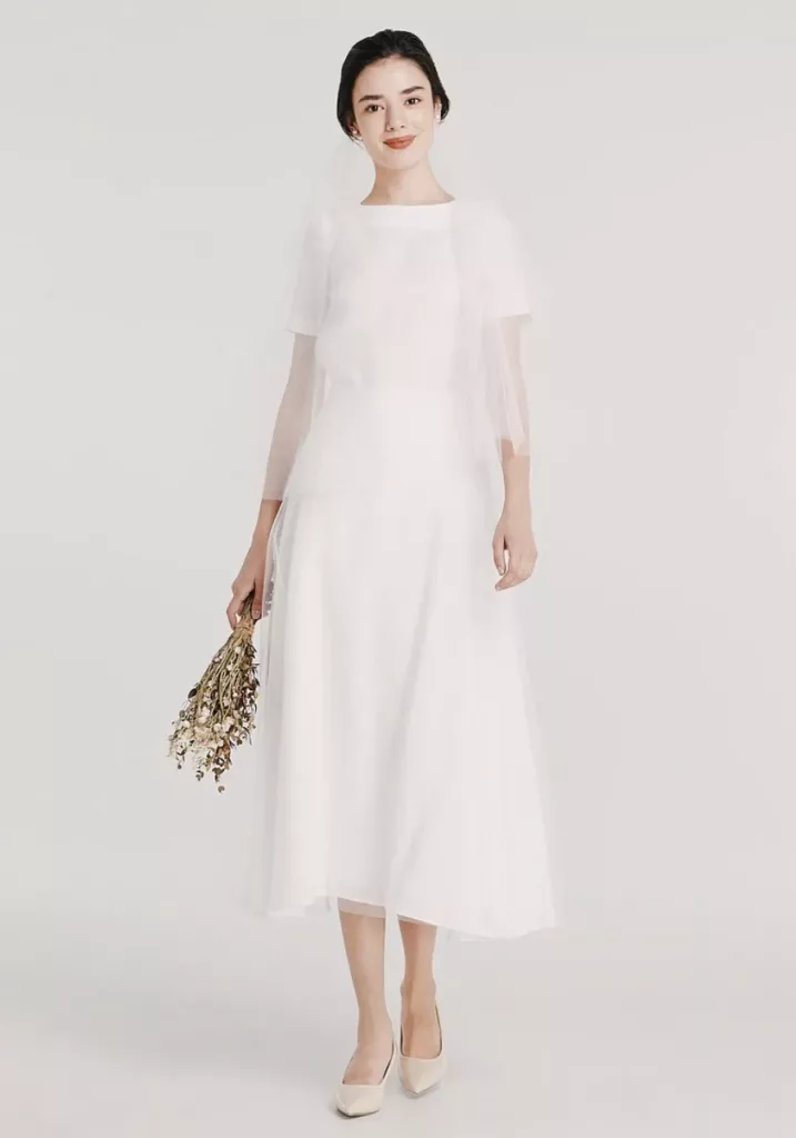 LILLY LINEN TWO-PIECES WEDDING DRESS （按上圖訂購）