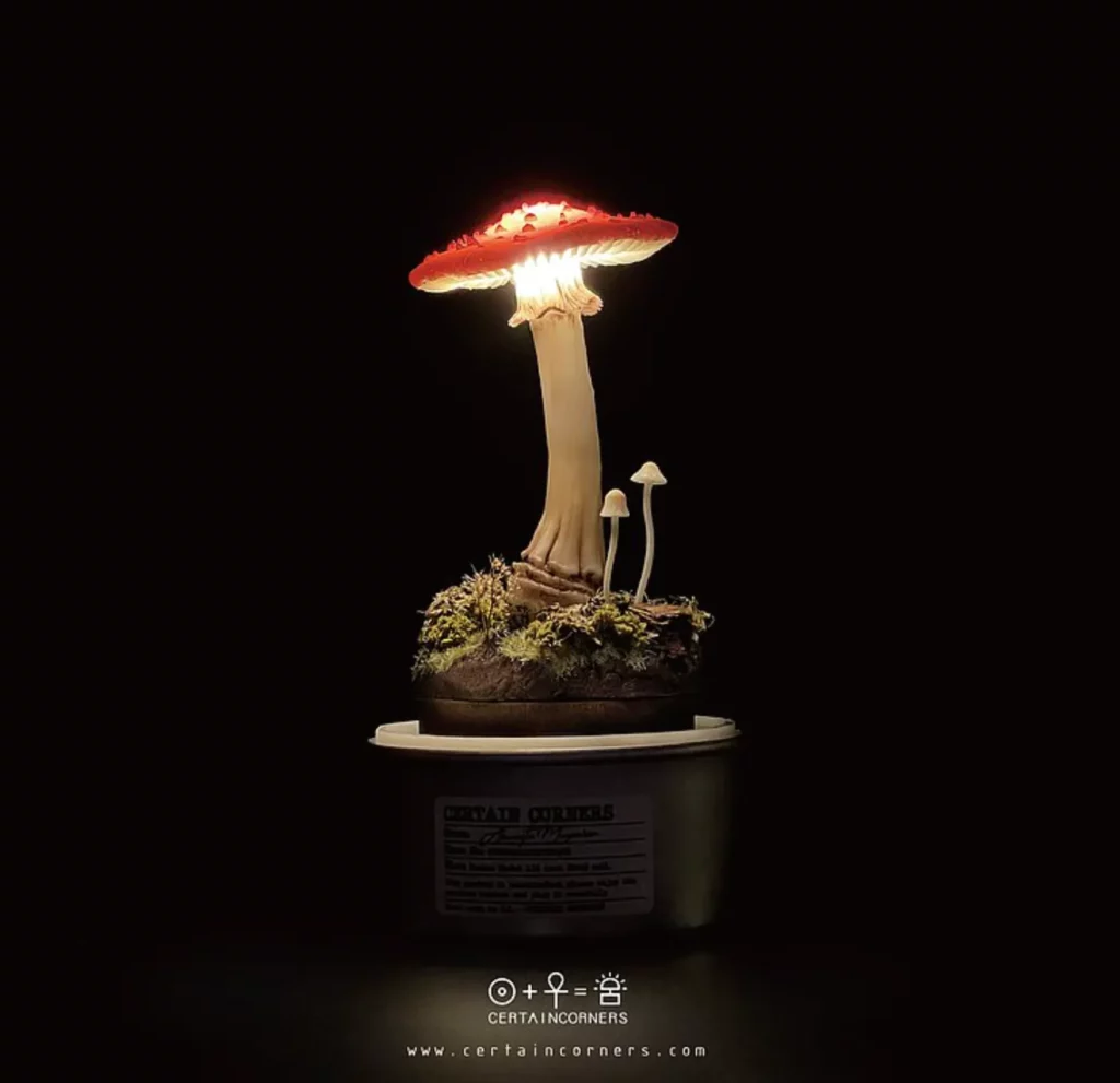 蘑菇雕塑輕觸式可調控小夜燈（按上圖訂購）