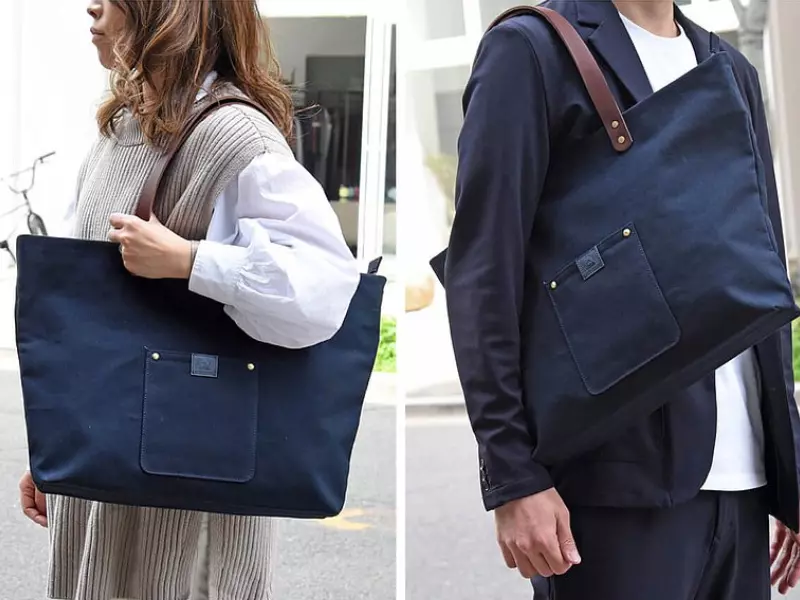 日本製客製刻字藍色帆布袋