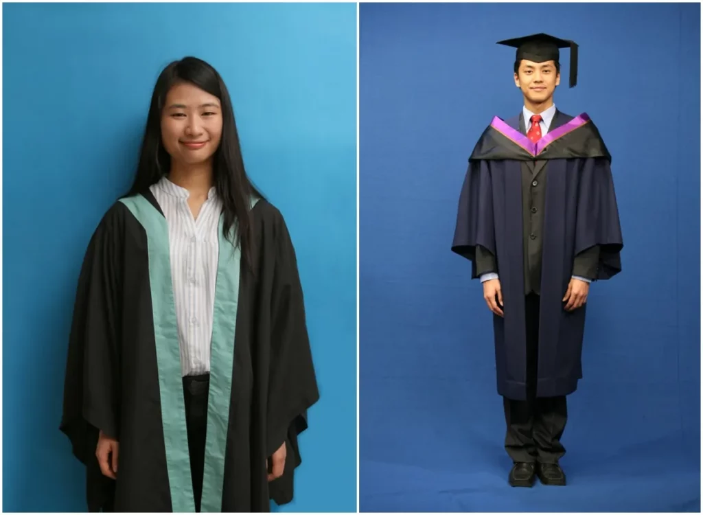 香港理工大學畢業袍的基本裝備。（Image : 香港理工大學官方網站） 