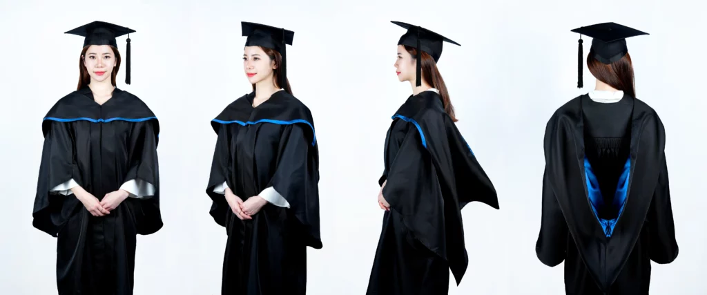 香港城市大學畢業袍的基本裝備。（Image : 香港城市大學官方網站）