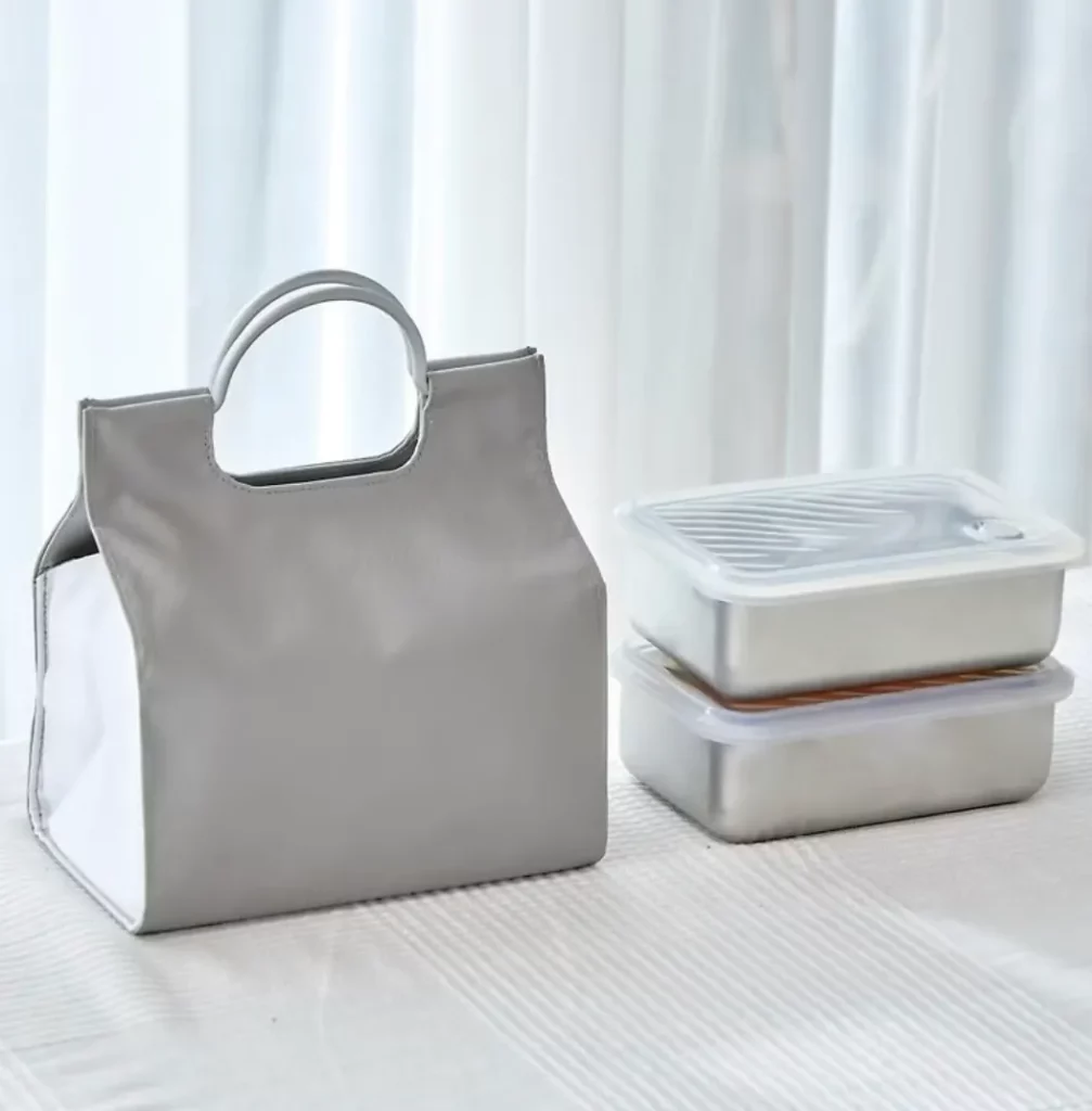環保餐具套裝推薦：Double Box 微波蒸氣保鮮盒 + 保溫托特包