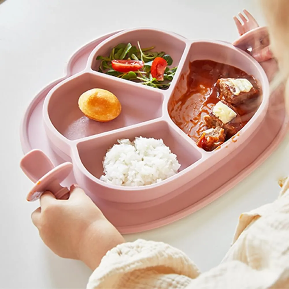 適合幼兒的矽膠兒童餐具