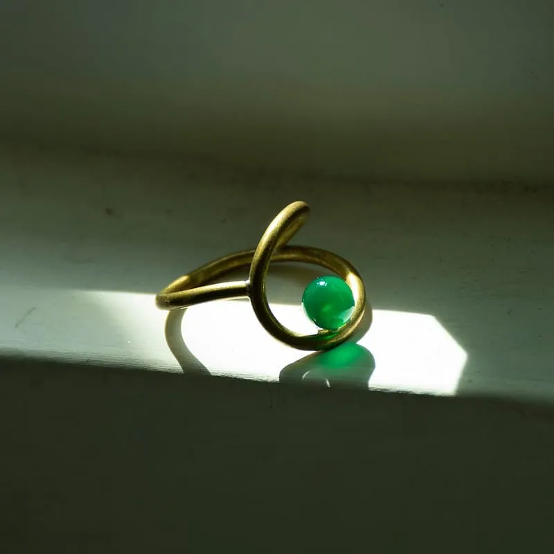 綠瑪瑙戒指