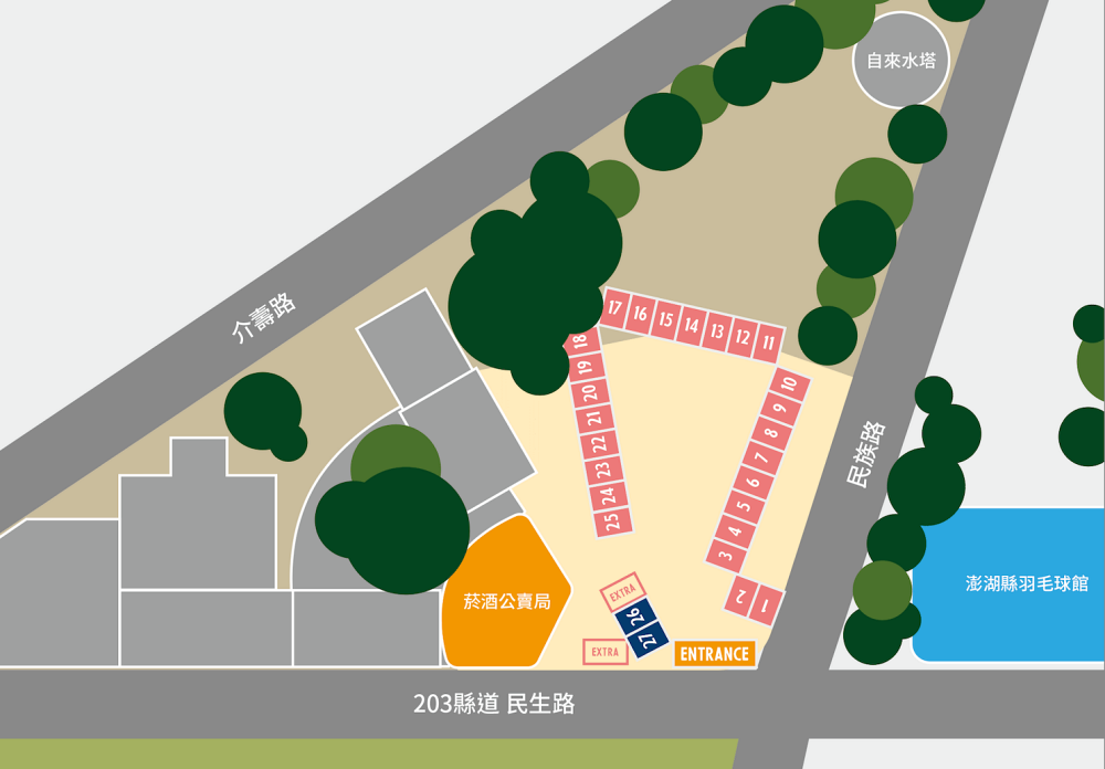 2022-觀音亭花火節市集-pinkoi市集攤位地圖