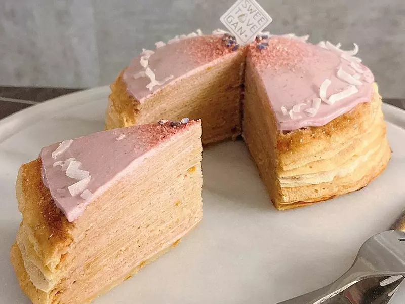 千層蛋糕推薦：純素薰衣草千層蛋糕