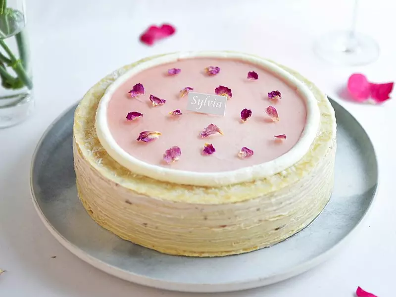 千層蛋糕推薦：玫瑰千層蛋糕
