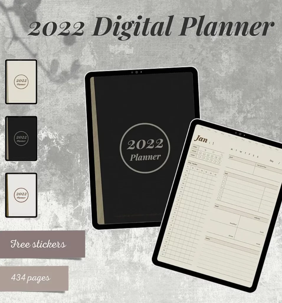2022 全年學習計劃電子手帳日記