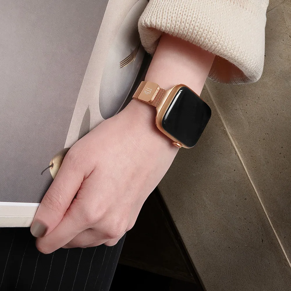 客製化愛戀星座 Apple Watch series 磁吸不鏽鋼米蘭錶帶