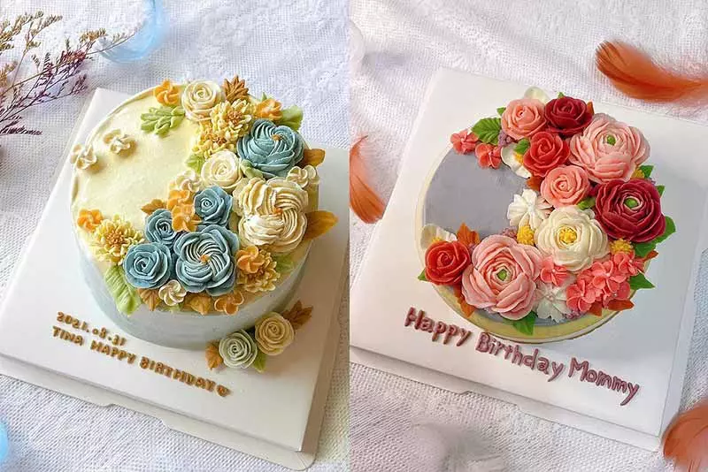生日蛋糕推薦：韓式豆沙裱花蛋糕