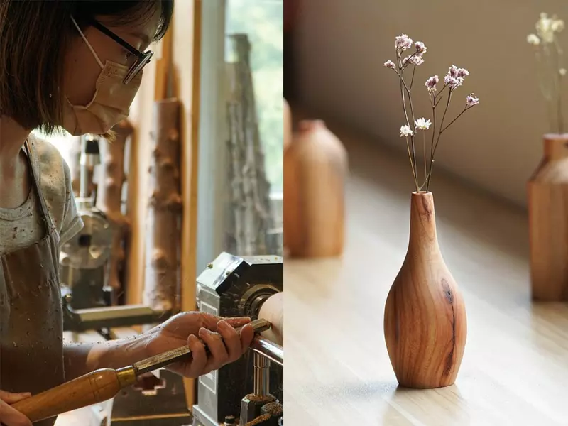 木旋體驗－木花瓶