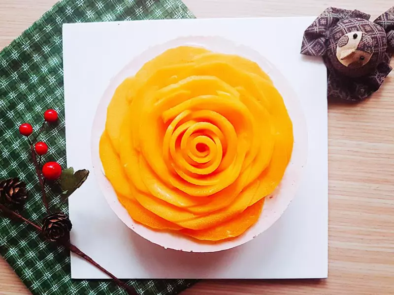 綻放的甜の芒果生乳酪蛋糕