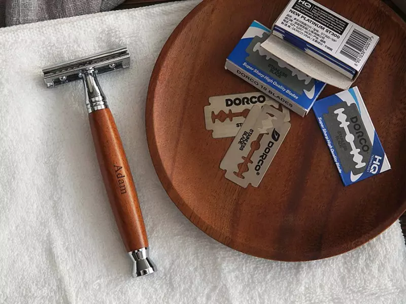 客製化木製男士刮鬍刀