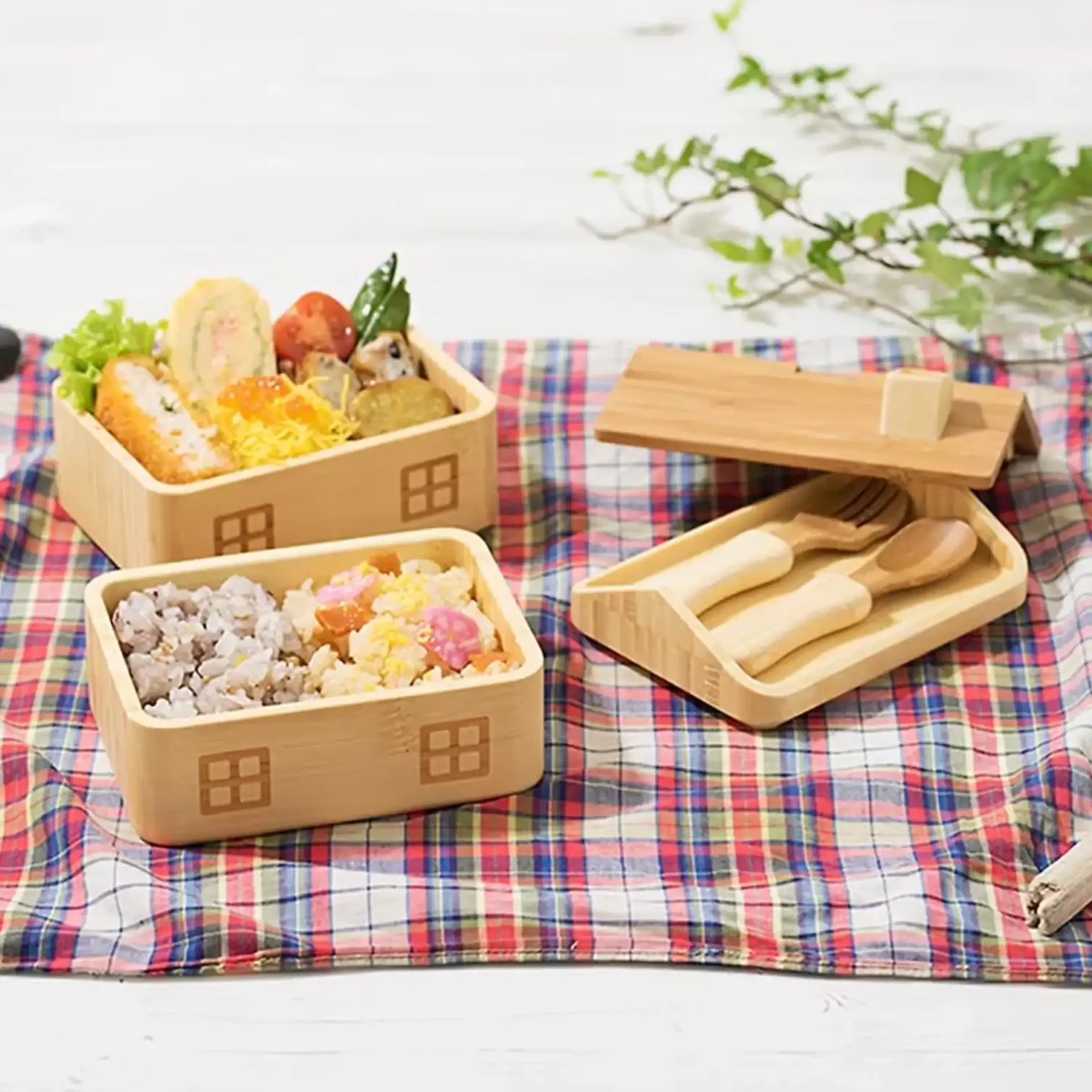 日本孟宗竹野餐盒