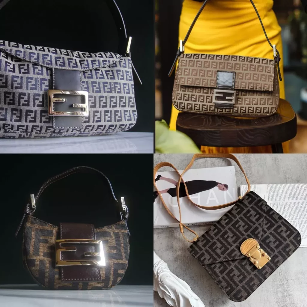 Vintage 中古包：Fendi 雙 F（FℲ）logo 中古包