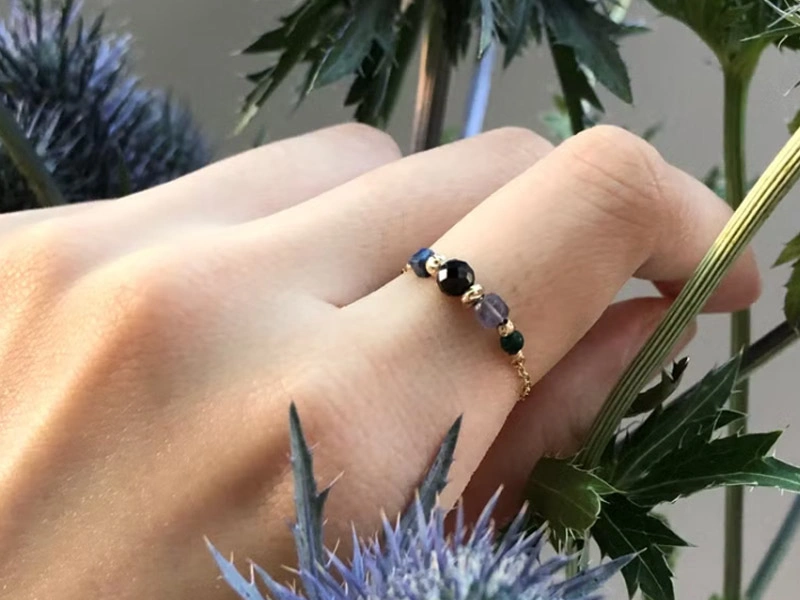 堇青石功效 刺鳥 THORNBIRD JEWELRY 異色浮生菫青石孔雀石鍊戒