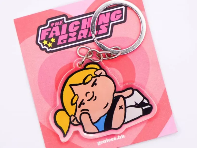 飛天小女警角色 廢青Genie 廢青版飛天小女警泡泡 鑰匙圈