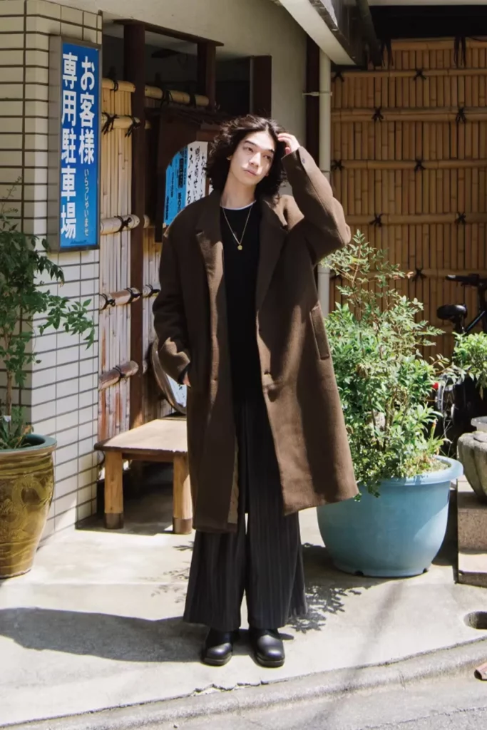 大衣穿搭 有時又一 YOSHIYOYI 復古寬鬆長款羊毛大衣