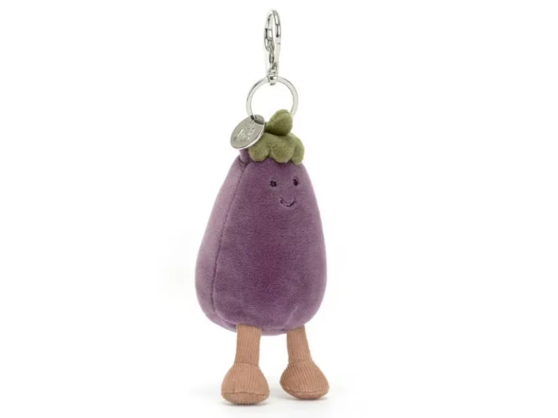 Jellycat是什麼 Jellycat Vivacious Vegetable Aubergine Bag Charm 迷人茄子鑰匙圈
