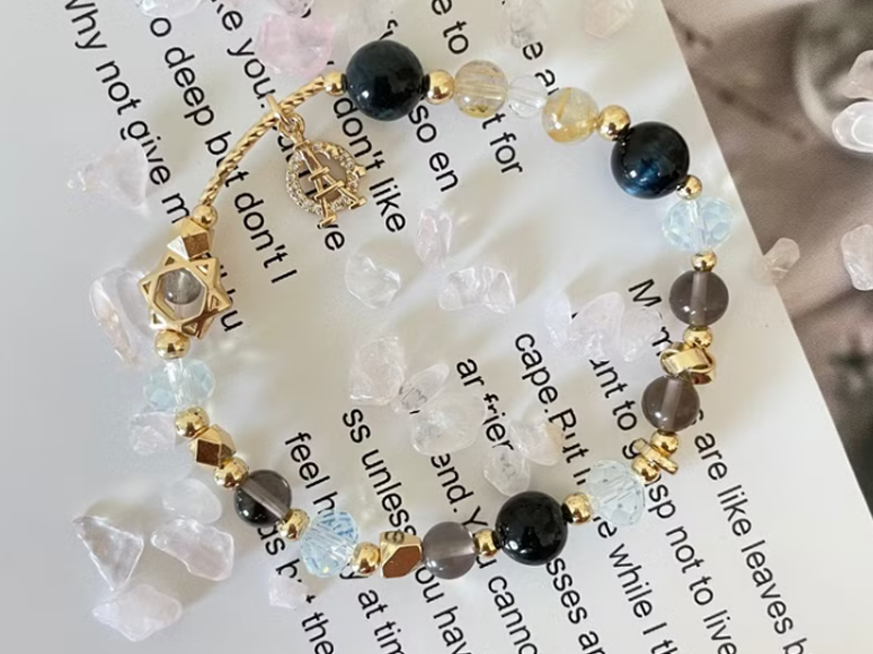 五行水晶 GiveBlessingCrystal 設計款14K包金水晶開運手鍊