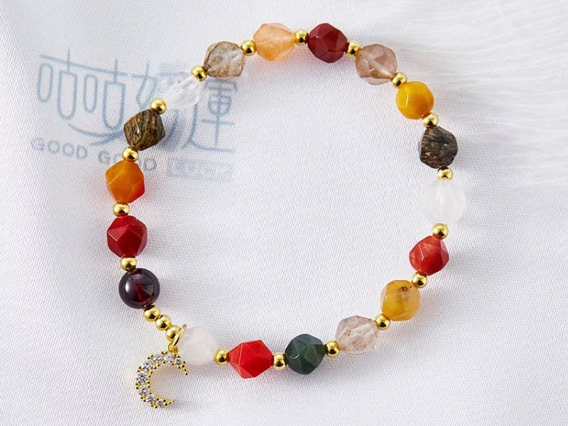 五行水晶 咕咕好運 福祿壽S925純銀彩色五行平衡手鍊