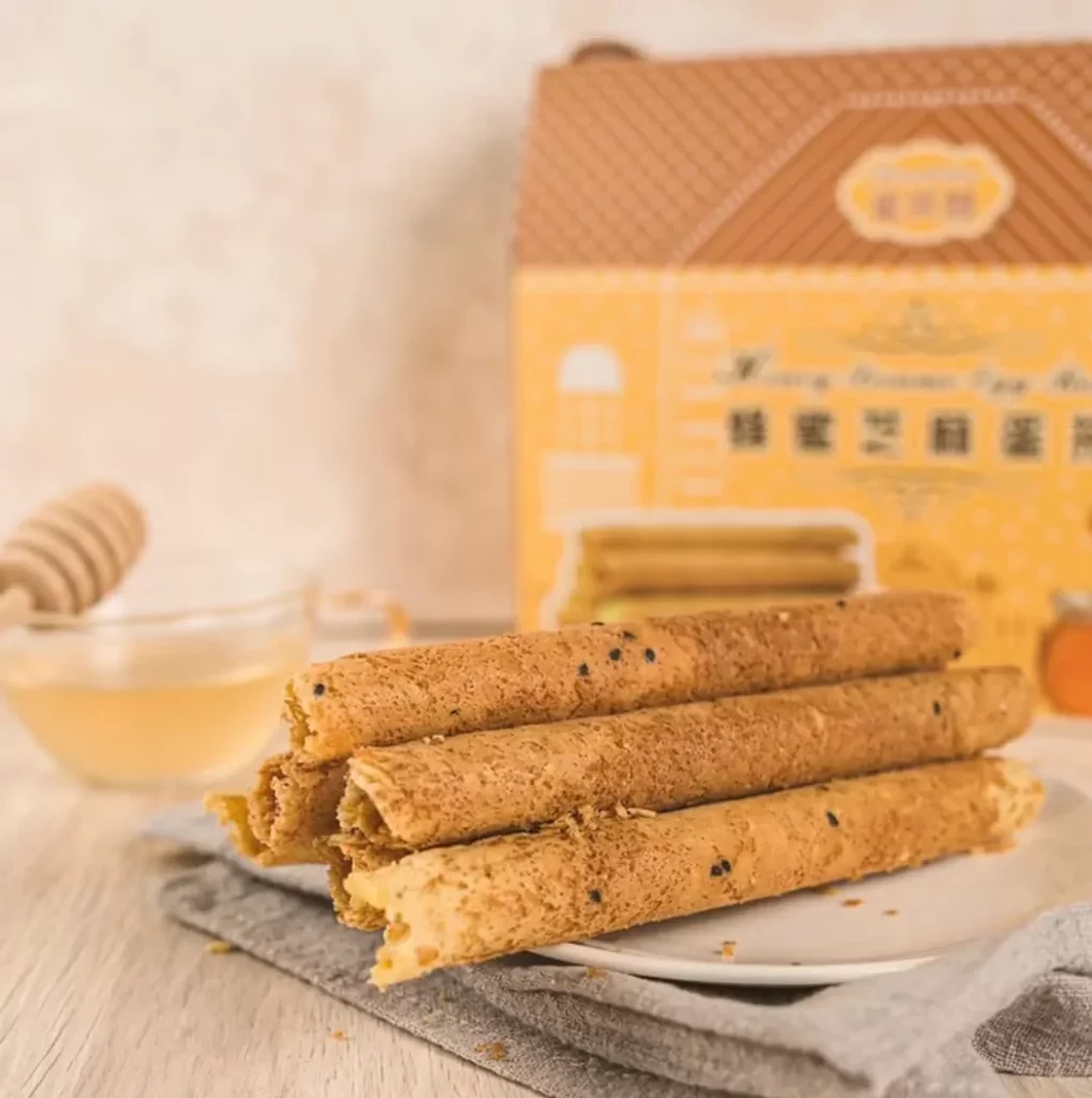 財神爺喜歡吃什麼：蜜蜂故事館蜂蜜芝麻蛋捲