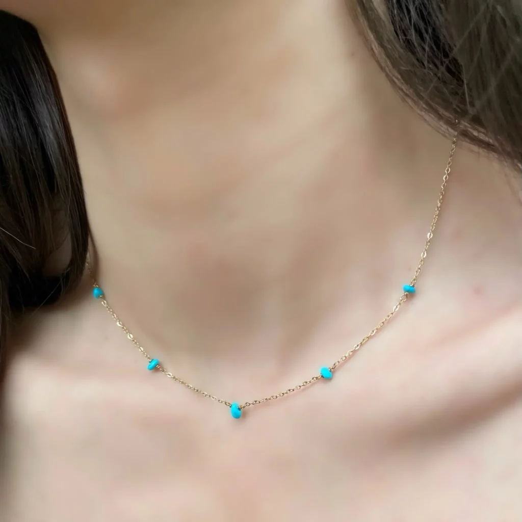 綠松石 kiitos 亞利桑那綠松石天然石項鍊