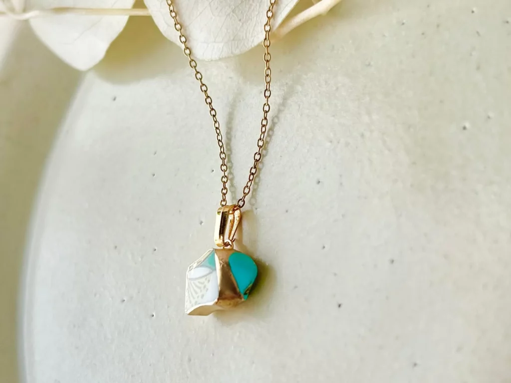 綠松石 engrace 金繼工藝 綠松石醫療級不鏽鋼項鍊