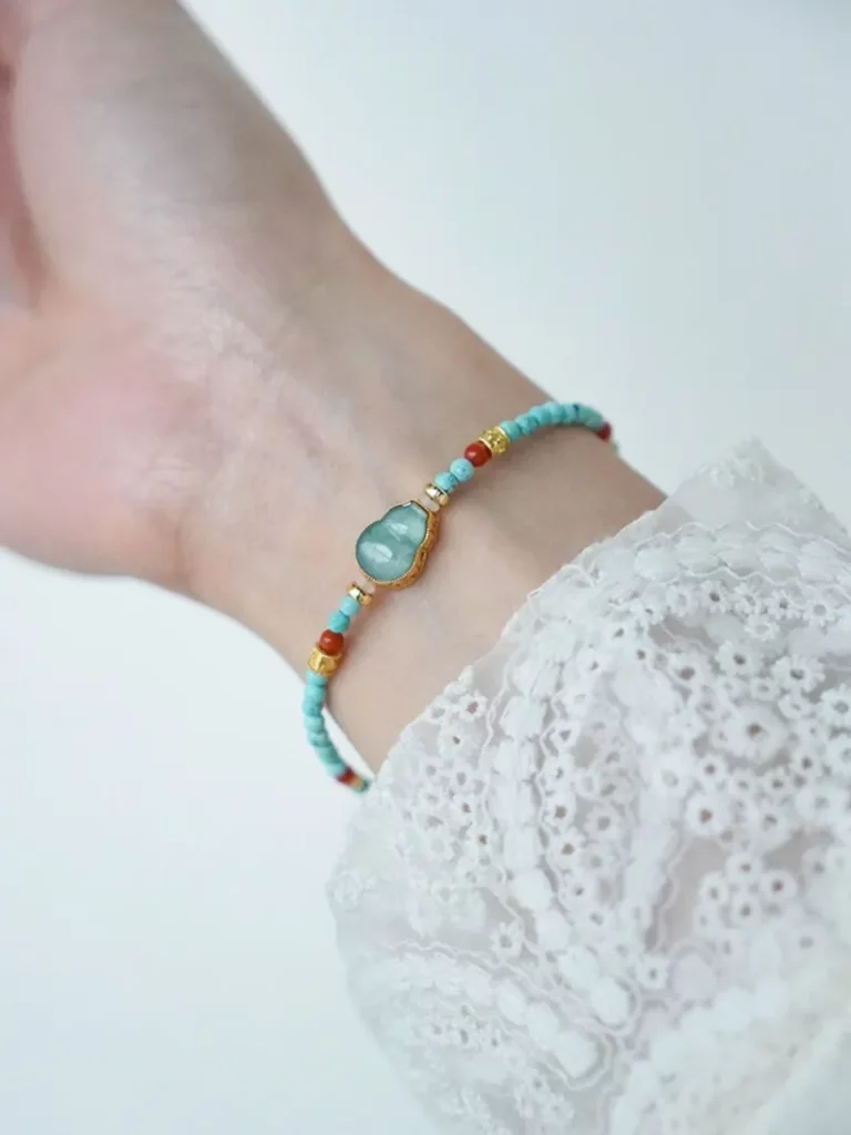 綠松石 山萘 天然原礦綠松石手鏈