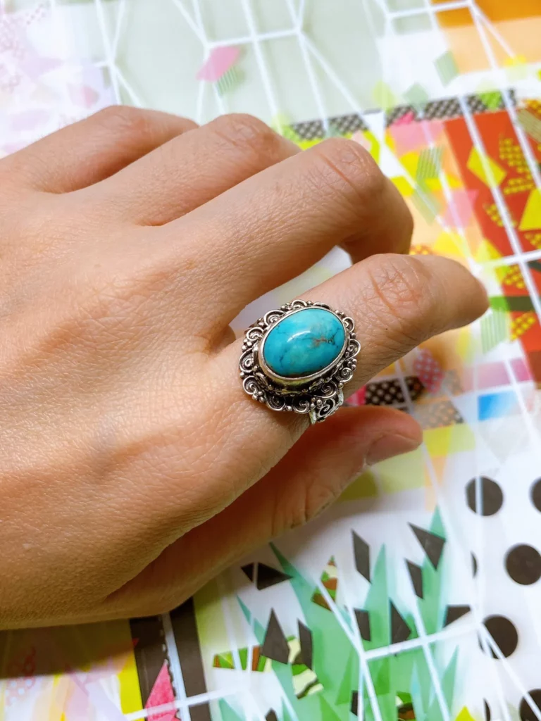 綠松石 奈爾里 尼泊爾天然綠松石戒指